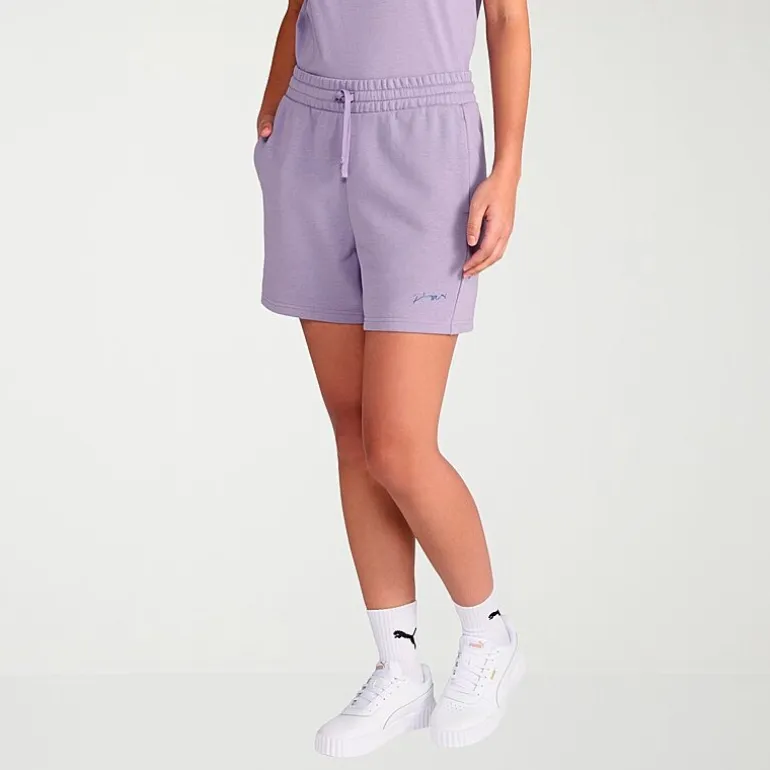 PUMA Womens 5" Adjustable Waist Drawstring Waist Active Pull-On Short