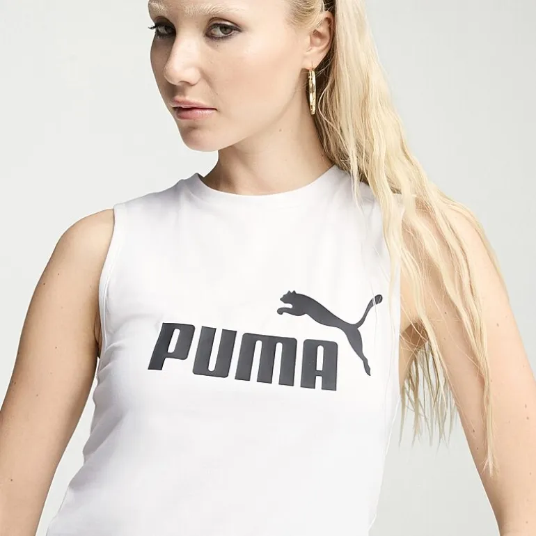 PUMA Womens Crew Neck Sleeveless Active Tank Top