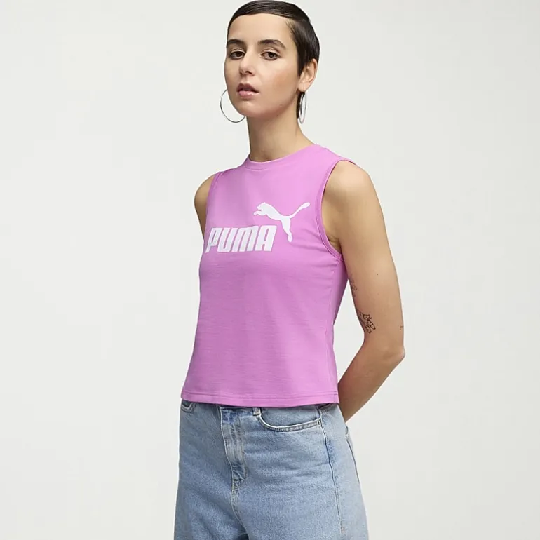 PUMA Womens Crew Neck Sleeveless Active Tank Top