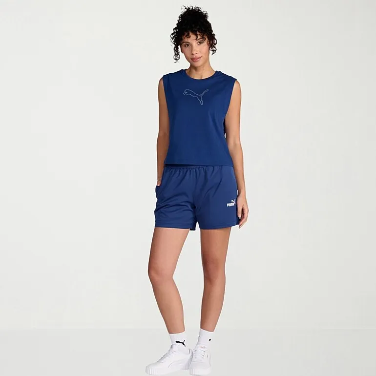 PUMA Womens Crew Neck Sleeveless Active Tank Top