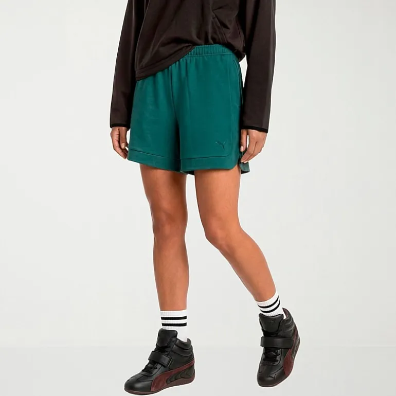 PUMA Womens 5" Mid Rise Drawstring Waist Active Pull-On Short