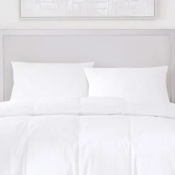 Queen Street Elegance 233 Thread Count Cotton Allergen Barrier Down Alternative Medium Density Pillow 2-Pack