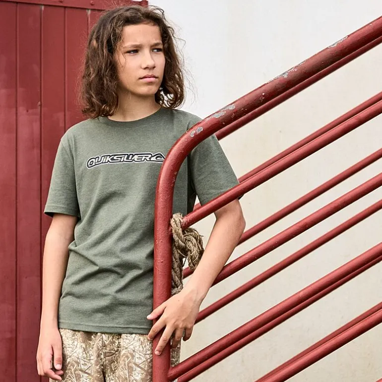 Quiksilver Big Kid Boys Crew Neck Short Sleeve Regular Fit Graphic T-Shirt