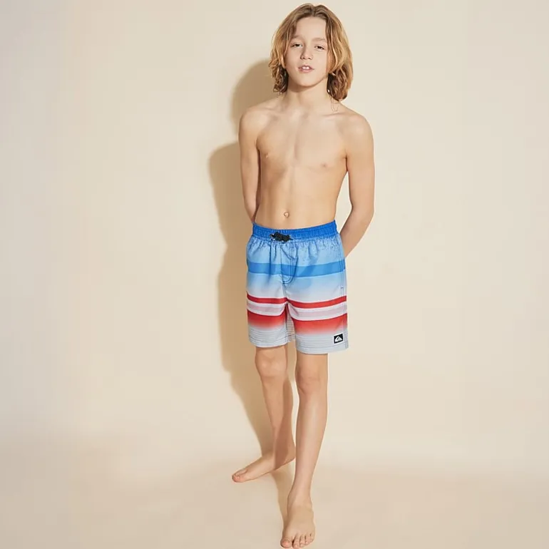Quiksilver Big Kid Boys Striped Swim Trunks