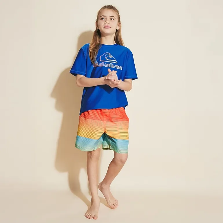 Quiksilver Big Kid Boys Striped Swim Trunks