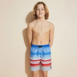Quiksilver Big Kid Boys Striped Swim Trunks