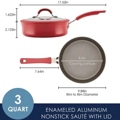 Rachael Ray Cook + Create 3-qt. Non-Stick Saute Pan