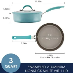 Rachael Ray Cook + Create 3-qt. Non-Stick Saute Pan