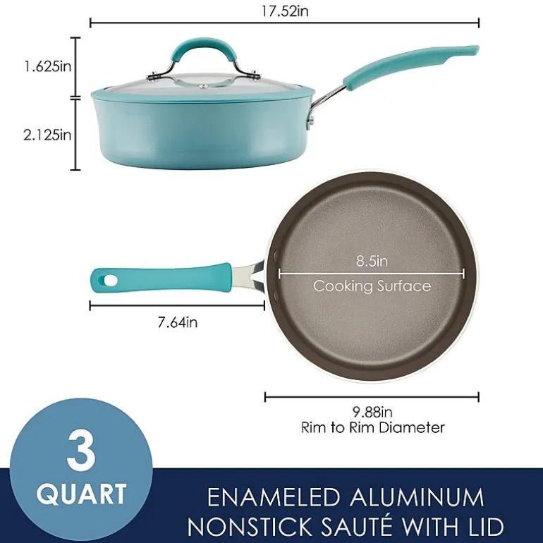 Rachael Ray Cook + Create 3-qt. Non-Stick Saute Pan