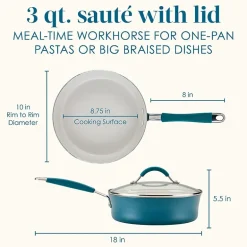 Rachael Ray Cucina Ceramic Non-Stick 3-qt. Saute Pan