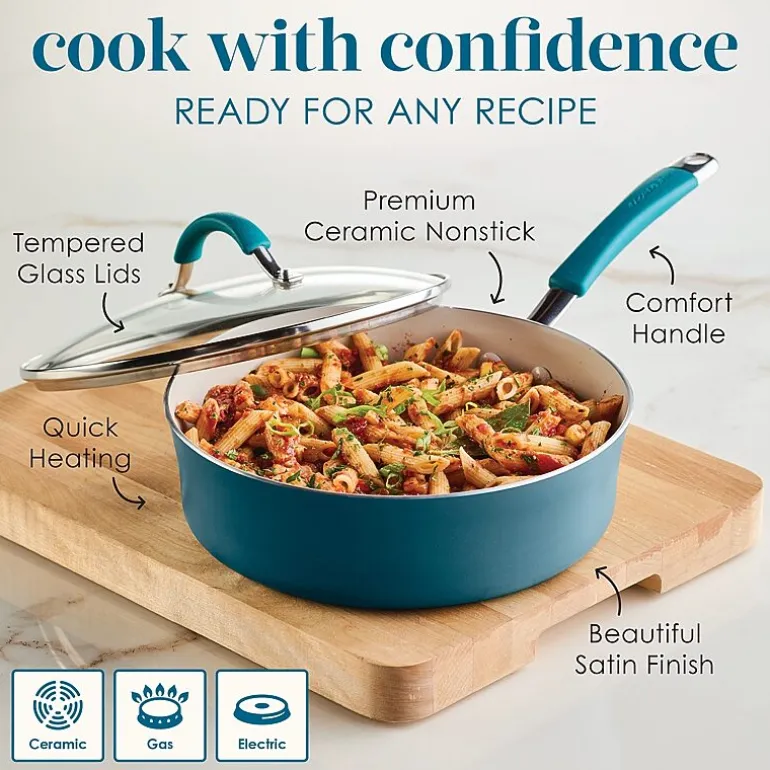 Rachael Ray Cucina Ceramic Non-Stick 3-qt. Saute Pan