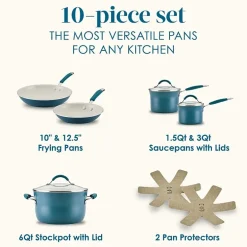Rachael Ray Cucina Ceramic 10-pc. Non-Stick Cookware Set