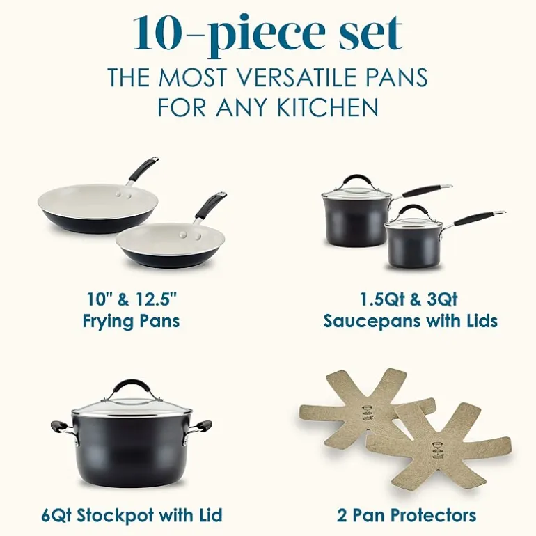 Rachael Ray Cucina Ceramic 10-pc. Non-Stick Cookware Set