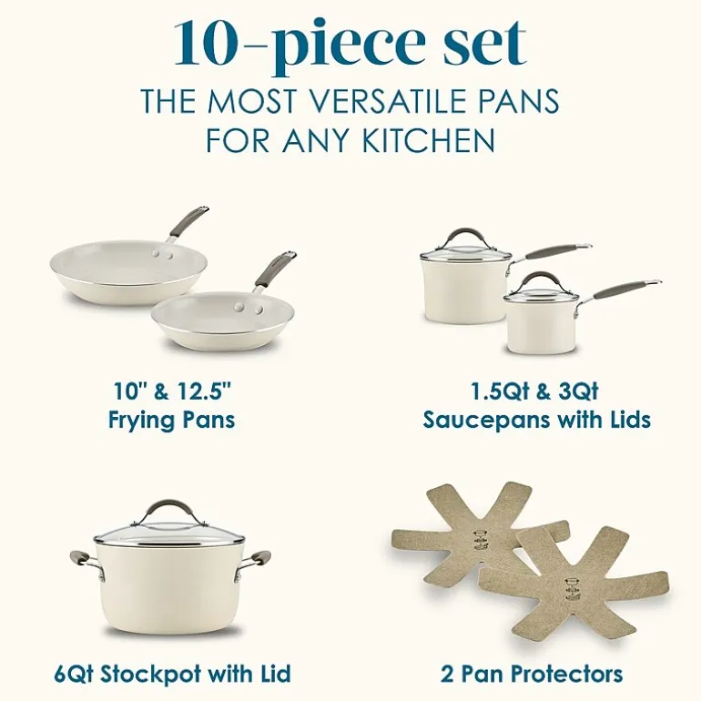 Rachael Ray Cucina Ceramic 10-pc. Non-Stick Cookware Set