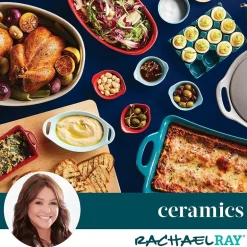 Rachael Ray Stoneware Bubble and Brown 4.5-qt. Oval Baker