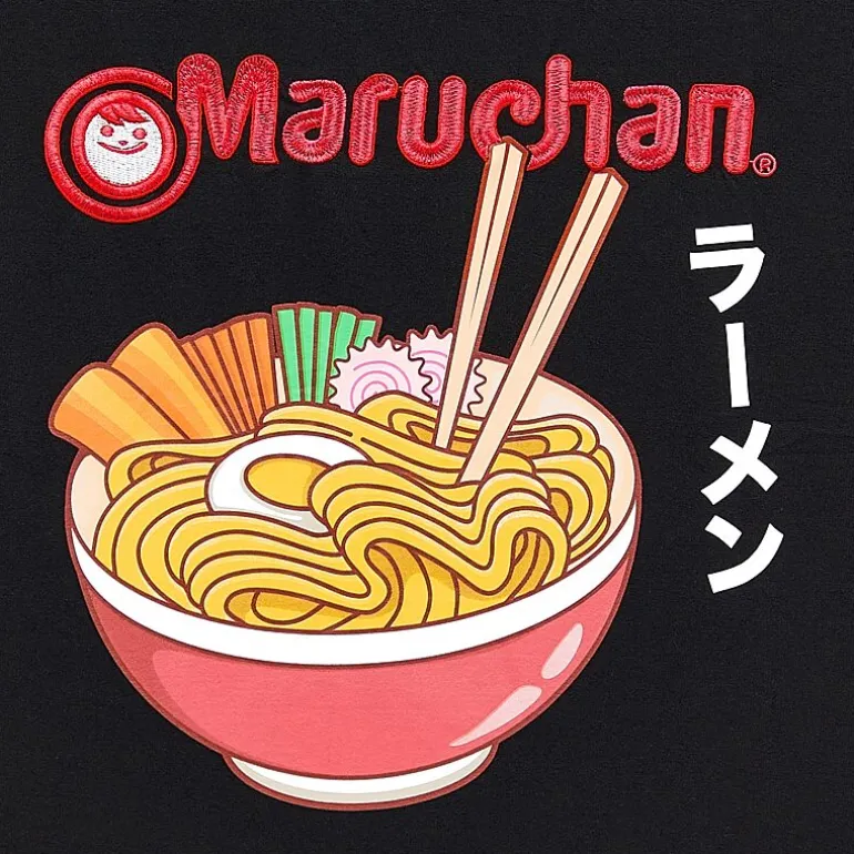 Ramen Oversized Tee Womens Juniors Crew Neck Short Sleeve Oversized Graphic T-Shirt