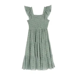 Rare Editions Big Kid Girls Short Sleeve Flutter Maxi Dress
