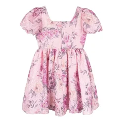 Rare Editions Big Kid Girls Short Sleeve Puffed A-Line Dress