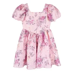 Rare Editions Big Kid Girls Short Sleeve Puffed A-Line Dress