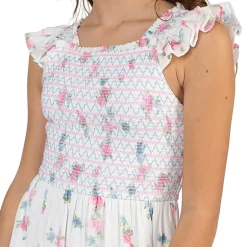 Rare Editions Big Kid Girls Sleeveless Ruffled Floral Maxi Dress