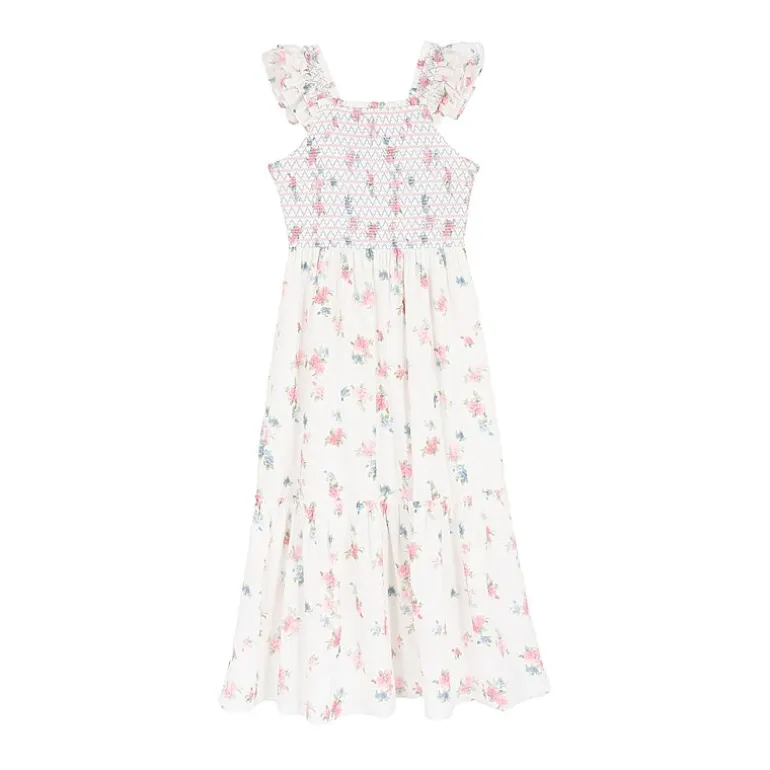 Rare Editions Big Kid Girls Sleeveless Ruffled Floral Maxi Dress