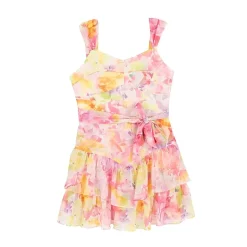 Rare Editions Big Kid Girls Sleeveless Floral Romper