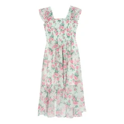 Rare Editions Big Kid Girls Sleeveless Flutter Floral Maxi Dress