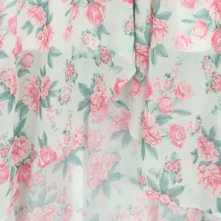 Rare Editions Big Kid Girls Sleeveless Flutter Floral Maxi Dress