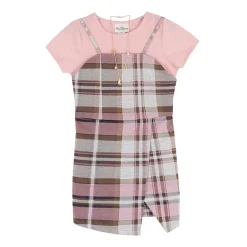 Rare Editions Romper Big Kid Girls Plaid 2-pc. Dress Set