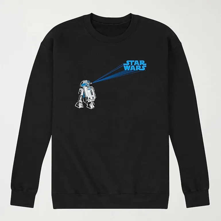 R2d2 Mens Crew Neck Long Sleeve Star Wars Sweatshirt
