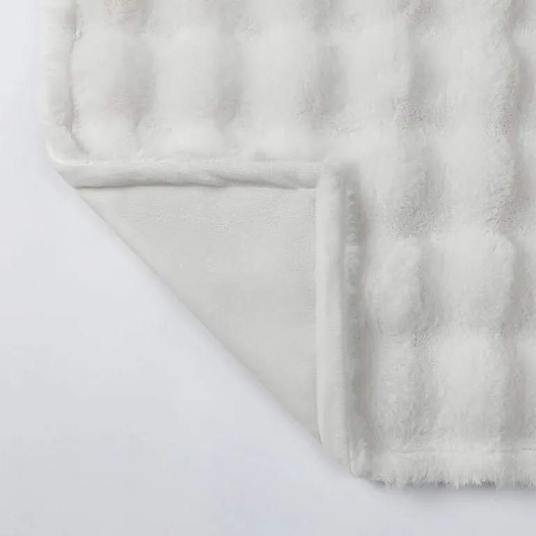 Regal Home Bubble Faux Fur 50x70 Washable Midweight Throw