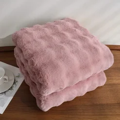 Regal Home Bubble Faux Fur 50x70 Washable Midweight Throw