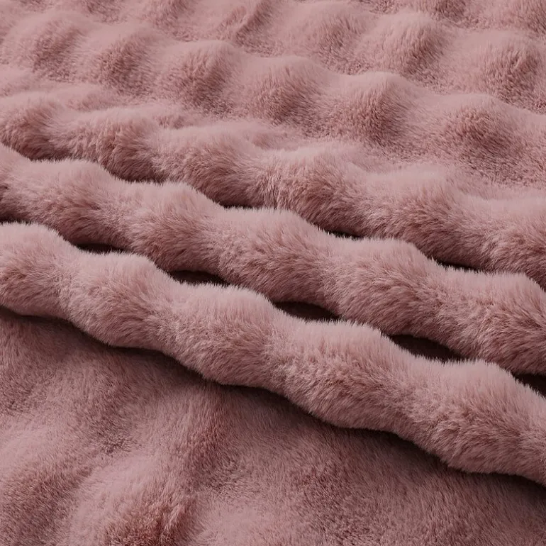 Regal Home Bubble Faux Fur 50x70 Washable Midweight Throw