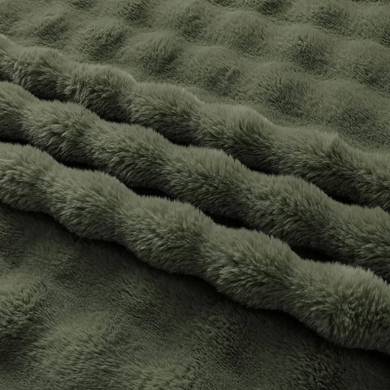 Regal Home Bubble Faux Fur 50x70 Washable Midweight Throw