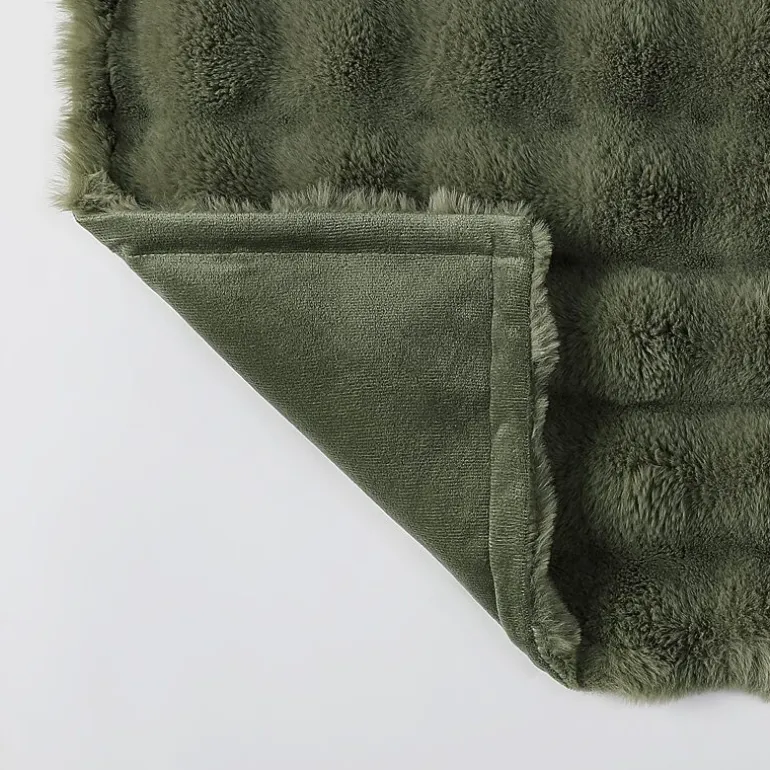 Regal Home Bubble Faux Fur 50x70 Washable Midweight Throw