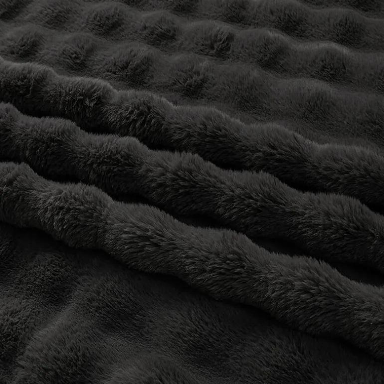 Regal Home Bubble Faux Fur 50x70 Washable Midweight Throw