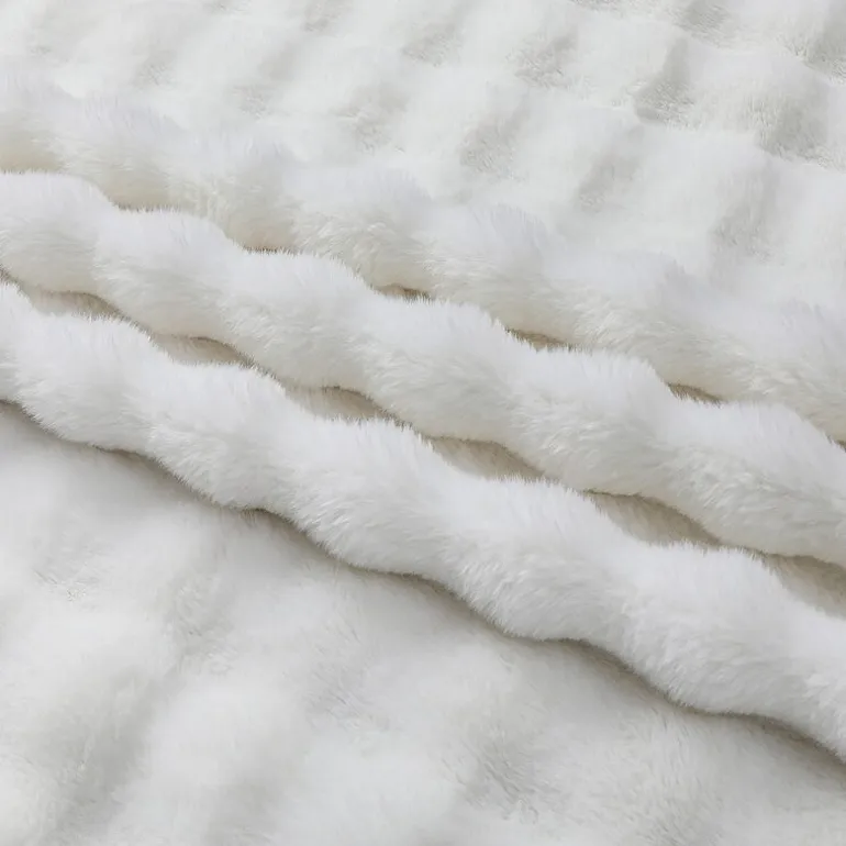 Regal Home Bubble Faux Fur 50x70 Washable Midweight Throw
