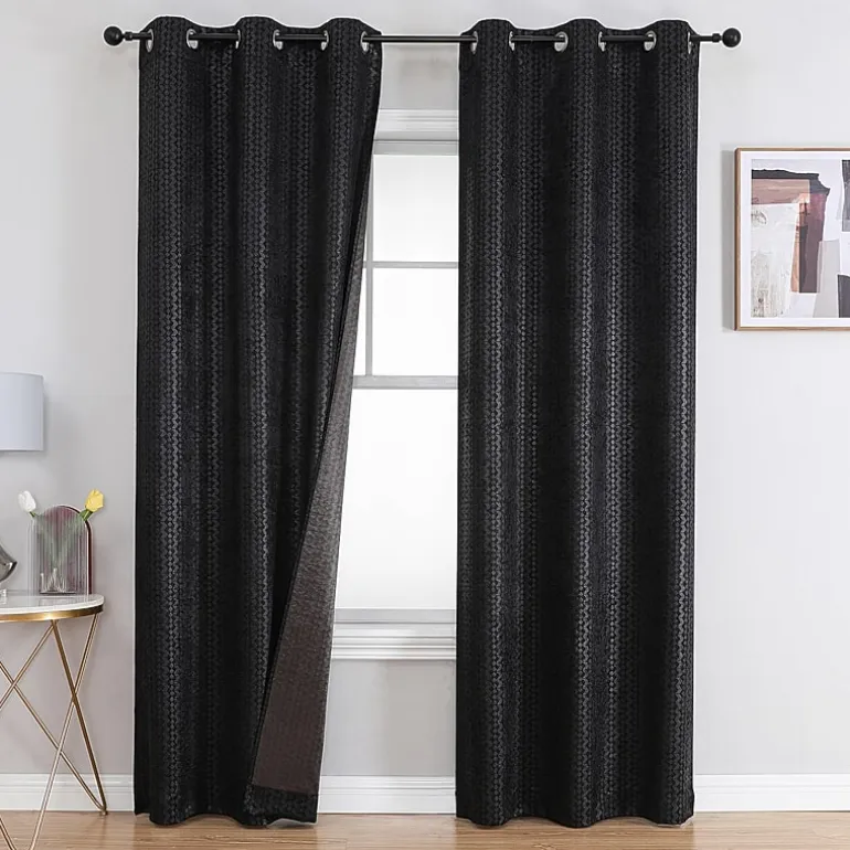 Regal Home Callisto Grommet Top Blackout Set of 2 Curtain Panel