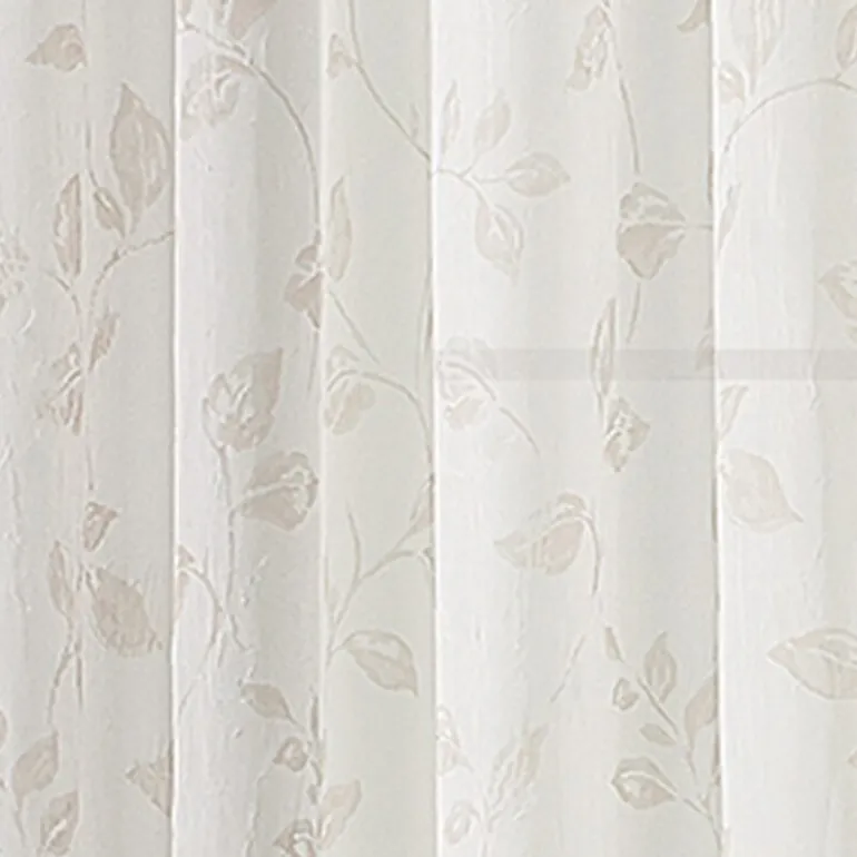 Regal Home Crushed Voile Leaves Print Grommet Top Sheer Single Curtain Panel