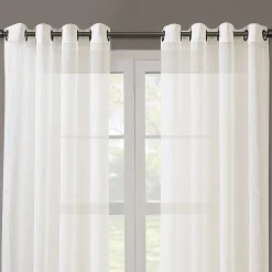 Regal Home Crushed Voile Solid Grommet Top Sheer Single Curtain Panel