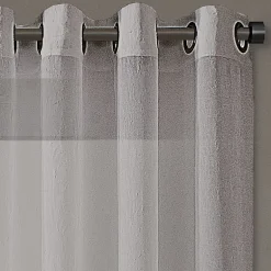 Regal Home Crushed Voile Solid Grommet Top Sheer Single Curtain Panel