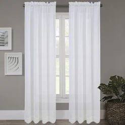 Regal Home Crushed Voile Solid Rod Pocket Sheer Single Curtain Panel