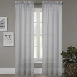 Regal Home Crushed Voile Solid Rod Pocket Sheer Single Curtain Panel