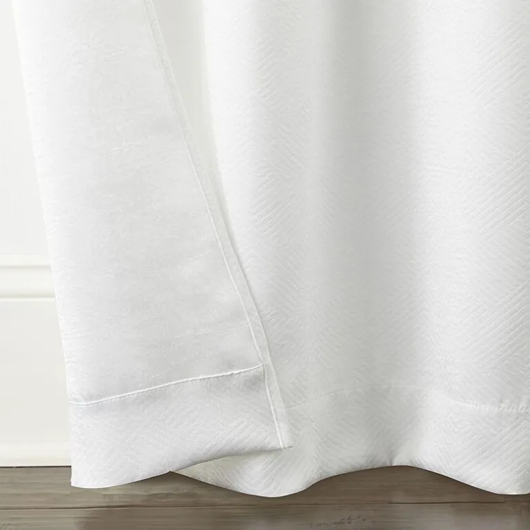 Regal Home Delaney Diamond Grommet Top Embossed Blackout Set of 2 Curtain Panel