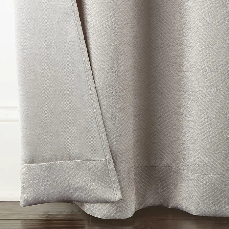 Regal Home Delaney Diamond Grommet Top Embossed Blackout Set of 2 Curtain Panel