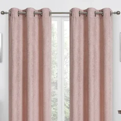 Regal Home Diamond Embossed Grommet Top Energy Saving Blackout Set of 2 Curtain Panel