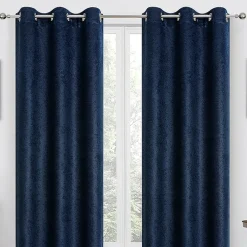 Regal Home Diamond Embossed Grommet Top Energy Saving Blackout Set of 2 Curtain Panel