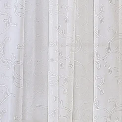 Regal Home Embroidered Voile Rod Pocket Embroidered Sheer Single Curtain Panel