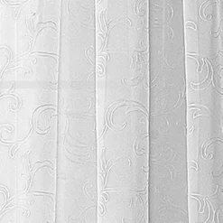 Regal Home Embroidered Voile Rod Pocket Embroidered Sheer Single Curtain Panel