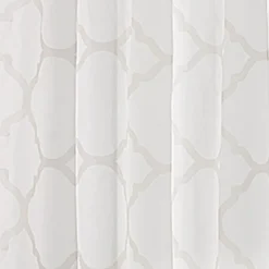 Regal Home Fret Printed Voile Rod Pocket Sheer Single Curtain Panel